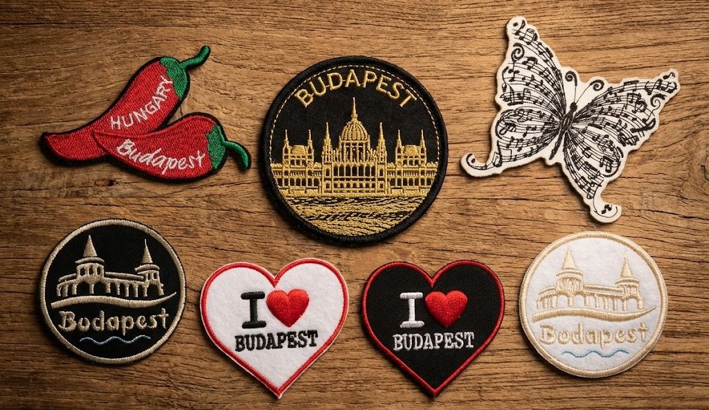 Egyedi hímzett hűtőmágnes Budapest